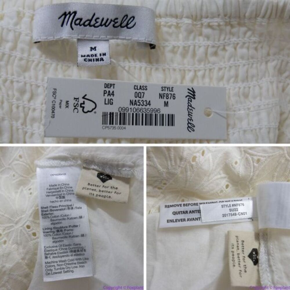 NEW Madewell Eyelet Lucie Tie-Strap Tiered Midi Dress, M - Picture 13 of 16
